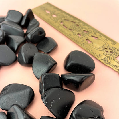 Natural Tumbled Obsidian Gemstones Intention Vial