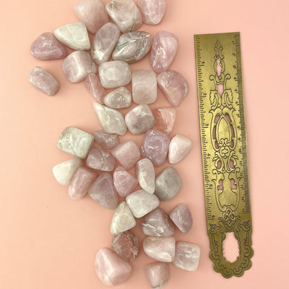 Natural Tumbled Rose Quartz Gemstones Intention Vial