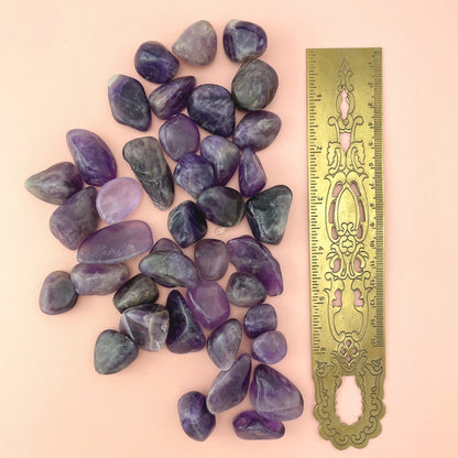 Natural Tumbled Amethyst Gemstones Intention Vial