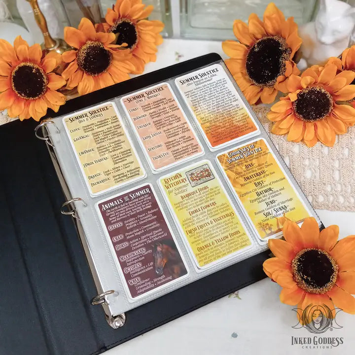 The Eclectic Witch Deck - Gold Leaf and Black Faux Leather Binder