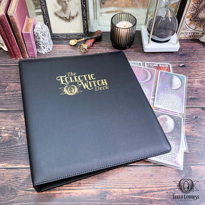 The Eclectic Witch Deck - Gold Leaf and Black Faux Leather Binder