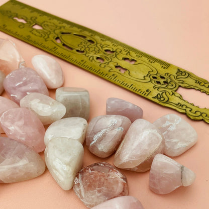 Natural Tumbled Rose Quartz Gemstones Intention Vial